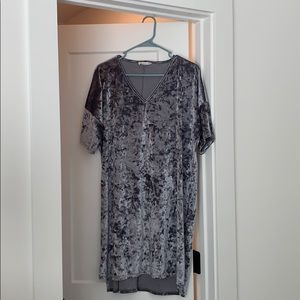 Velvet tshirt dress